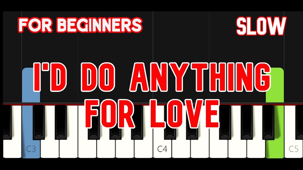 I'D DO ANYTHING FOR LOVE [ HD ] - MEAT LOAF | EASY PIANO