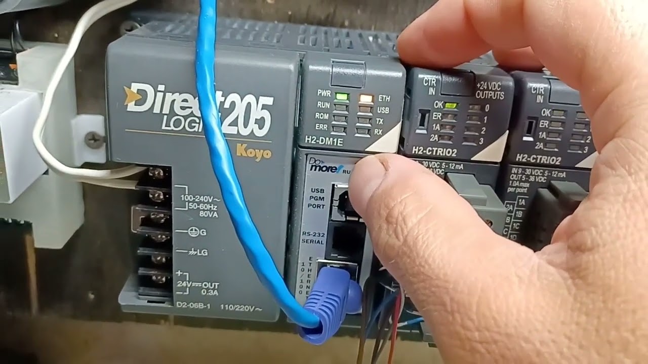 Using a Domore PLC and a H2-CTRIO2 to drive a generic stepper driver