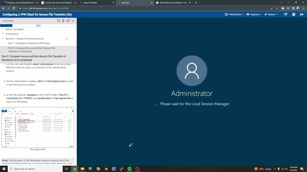 Lab 9 - Configuring a VPN Client for Secure File Transfers 3e - J&B CIT 182