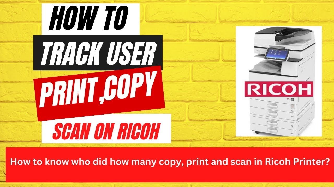 Ricoh User Code Authentication.how to know who did how many copy, print and scan in Ricoh Printer,