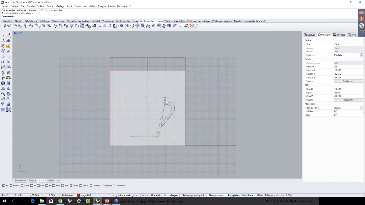 Modélisation de base avec Rhino pour Windows - Débutant