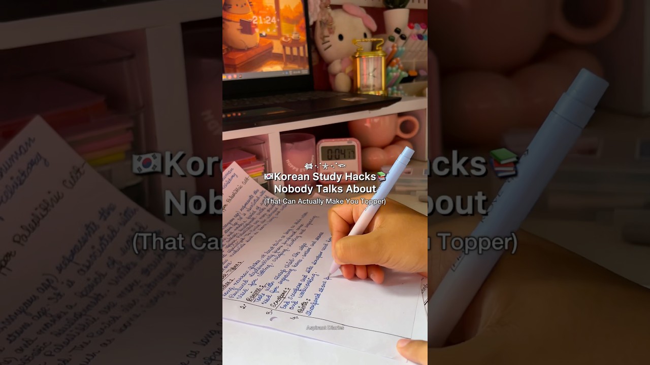 🇰🇷Korean study hacks📚 #korean #studytips #studywithme #study #shorts