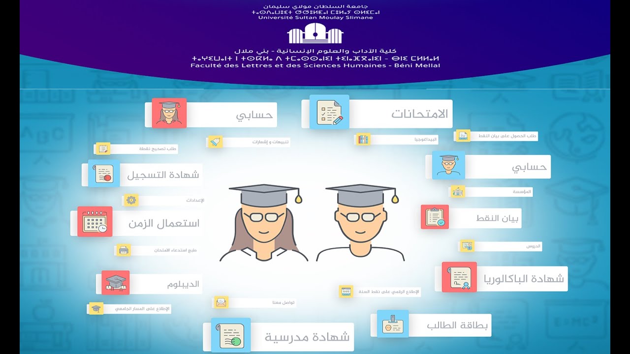 FLSHBM التسجيل بمنصة الشؤون الطلابية بكلية الاداب والعلوم الانسانية بني ملال