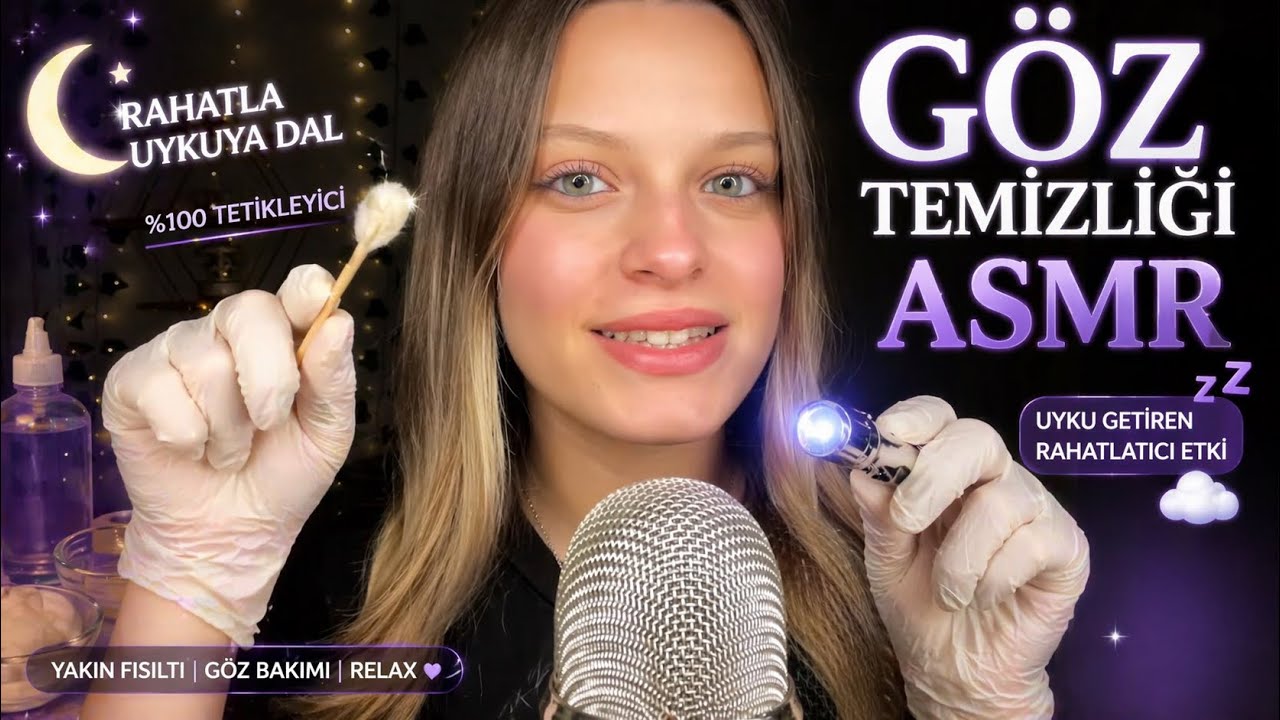 ASMR | Uykunu Getiren Göz Temizliği Yapıyorum👁️✨🧼[Türkçe Asmr]