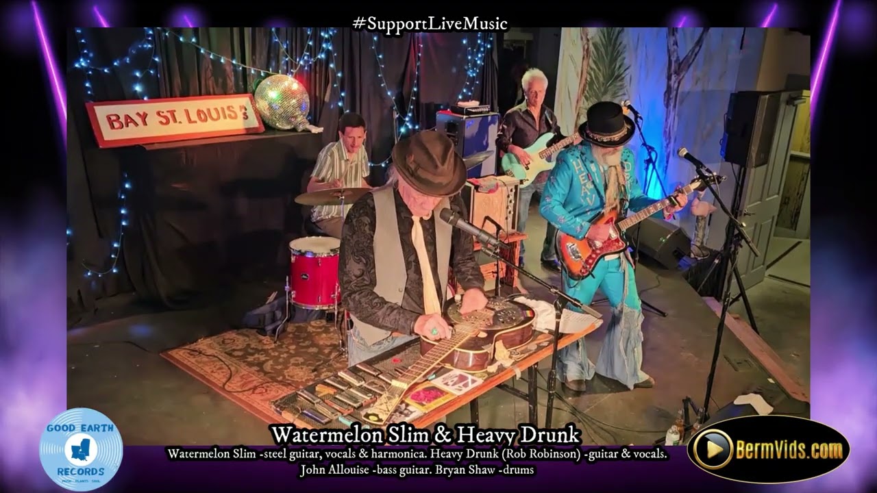 Watermelon Slim & Heavy Drunk at the Bay St Louis Little Theatre. Presented by Good Earth Records