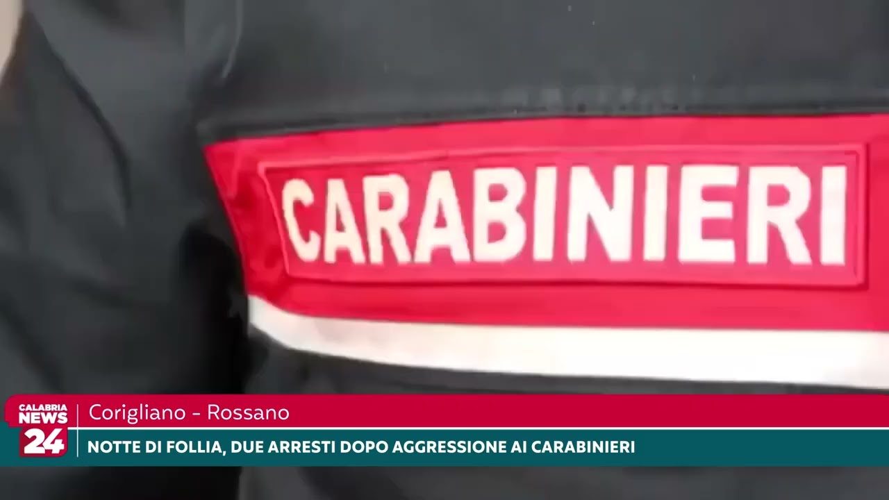 Corigliano Rossano, Notte di follia, due arresti per aggressione ai carabinieri