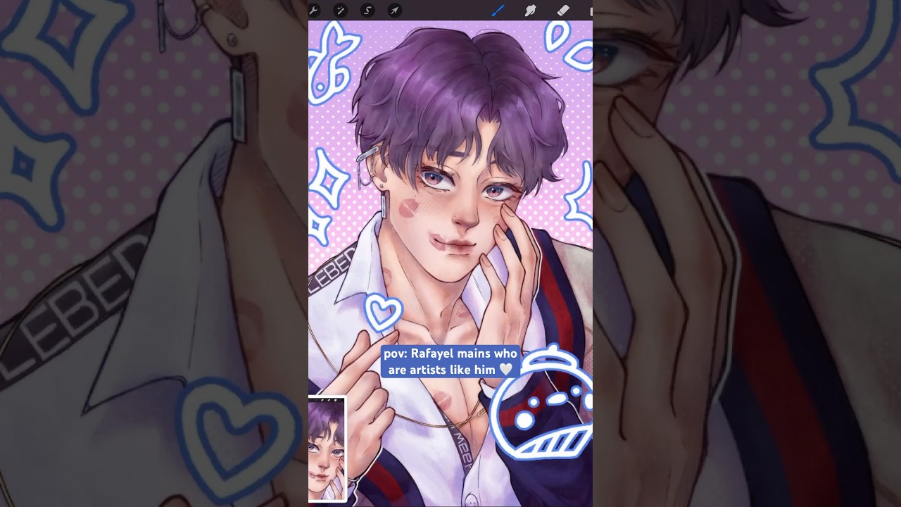 RAFAYEL from LOVE AND DEEPSPACE 🐟 #rafayel #loveanddeepspace #fanart #digitalart #artshorts #otome