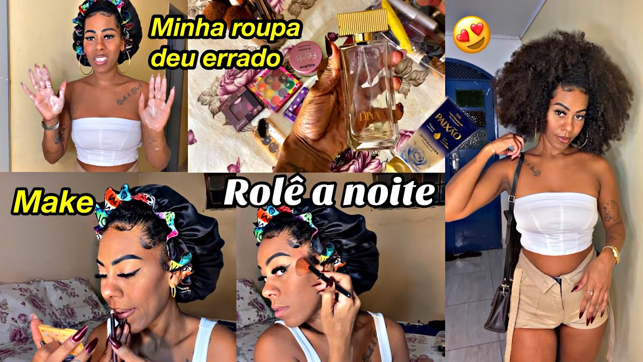 Arrume-se comigo para o barzinho  ~ make, cabelo e look