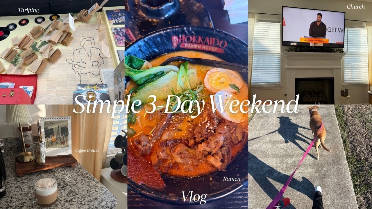 Simple 3-Day Weekend | Thrifting, Coffee, Cleaning & Slow Moments