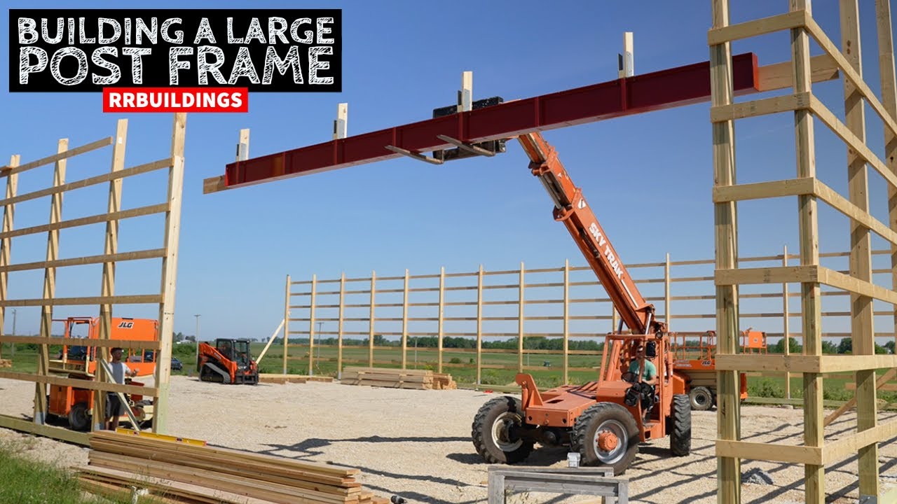Part 2: Building a Large Post Frame Workshop with Two Guys: Wall Framing