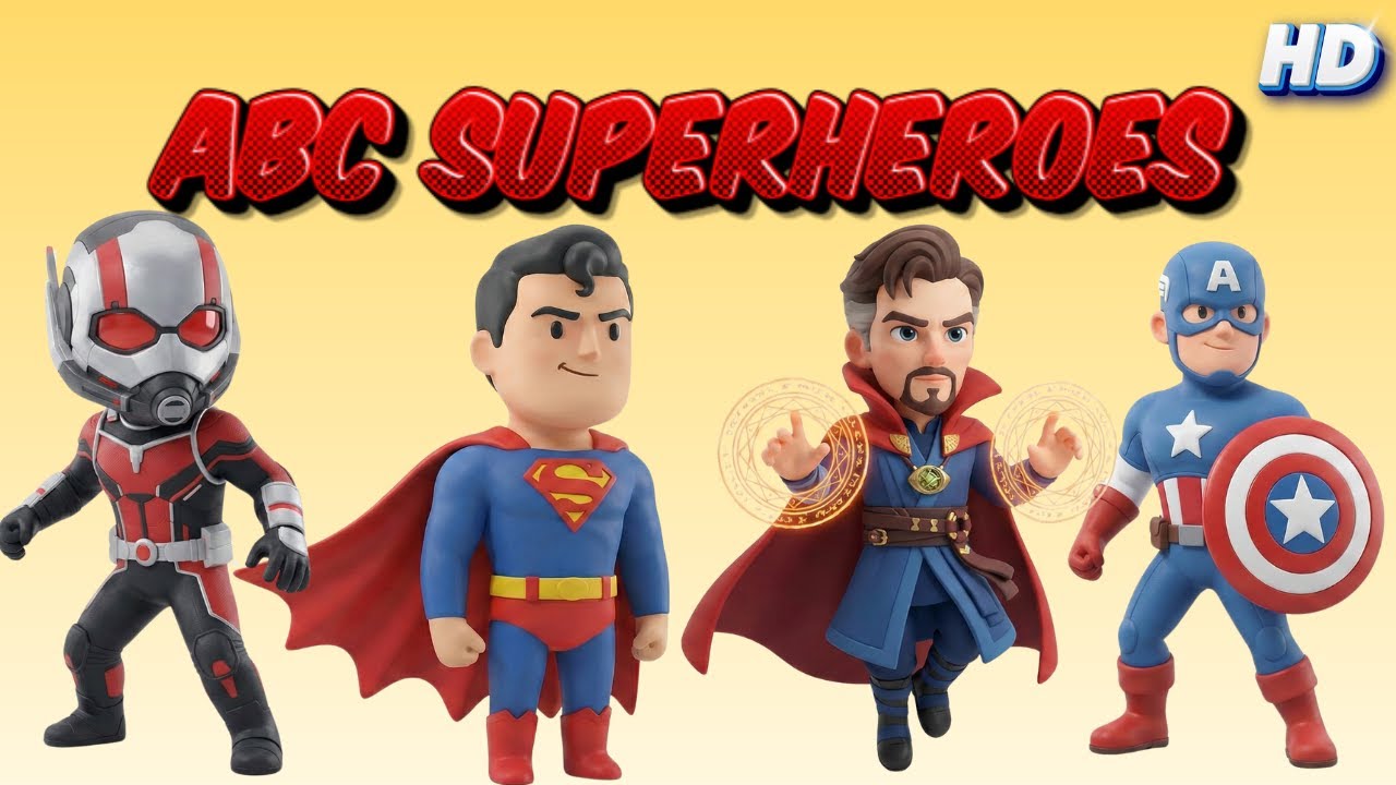 SUPERHERO ALPHABET ~ ABC Superhero For Kids, Alphabet Superheroes, Kids Superhero Alphabet