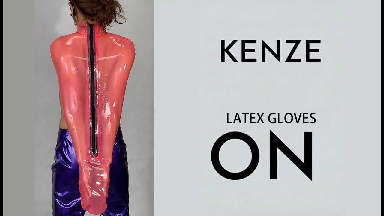 Latex triangular gloves display