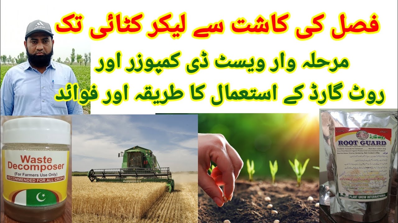 Crop stage wise use of ROOT GUARD and the Waste Decomposer. procedure and Benefits