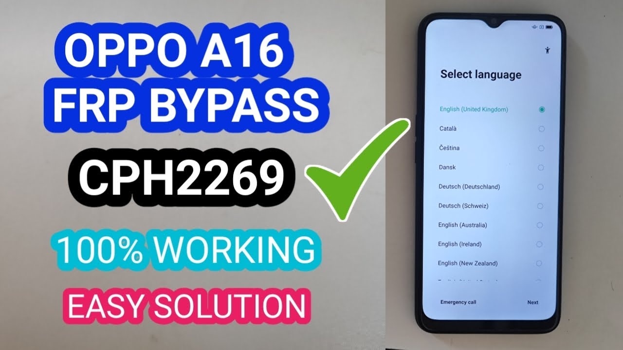 Oppo A16 Frp Bypass || CPH2269 Frp Bypass || Oppo Google Account Unlock