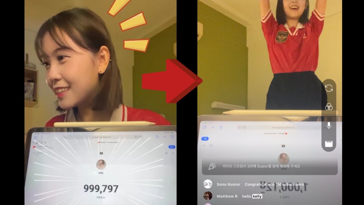 1 Million Subscribers Count | Live 💗