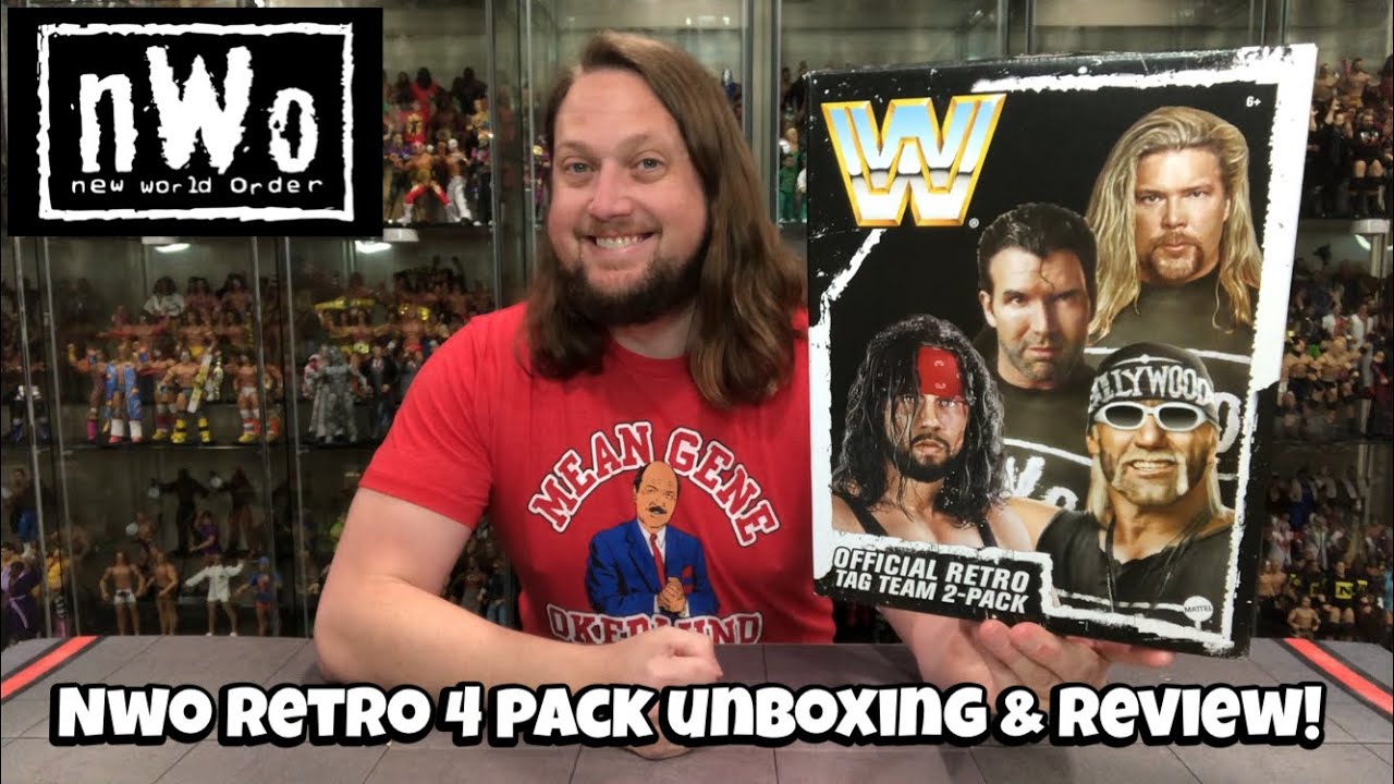 NWO Mattel Retro Ringside Collectibles 4 Pack Unboxing & Review!