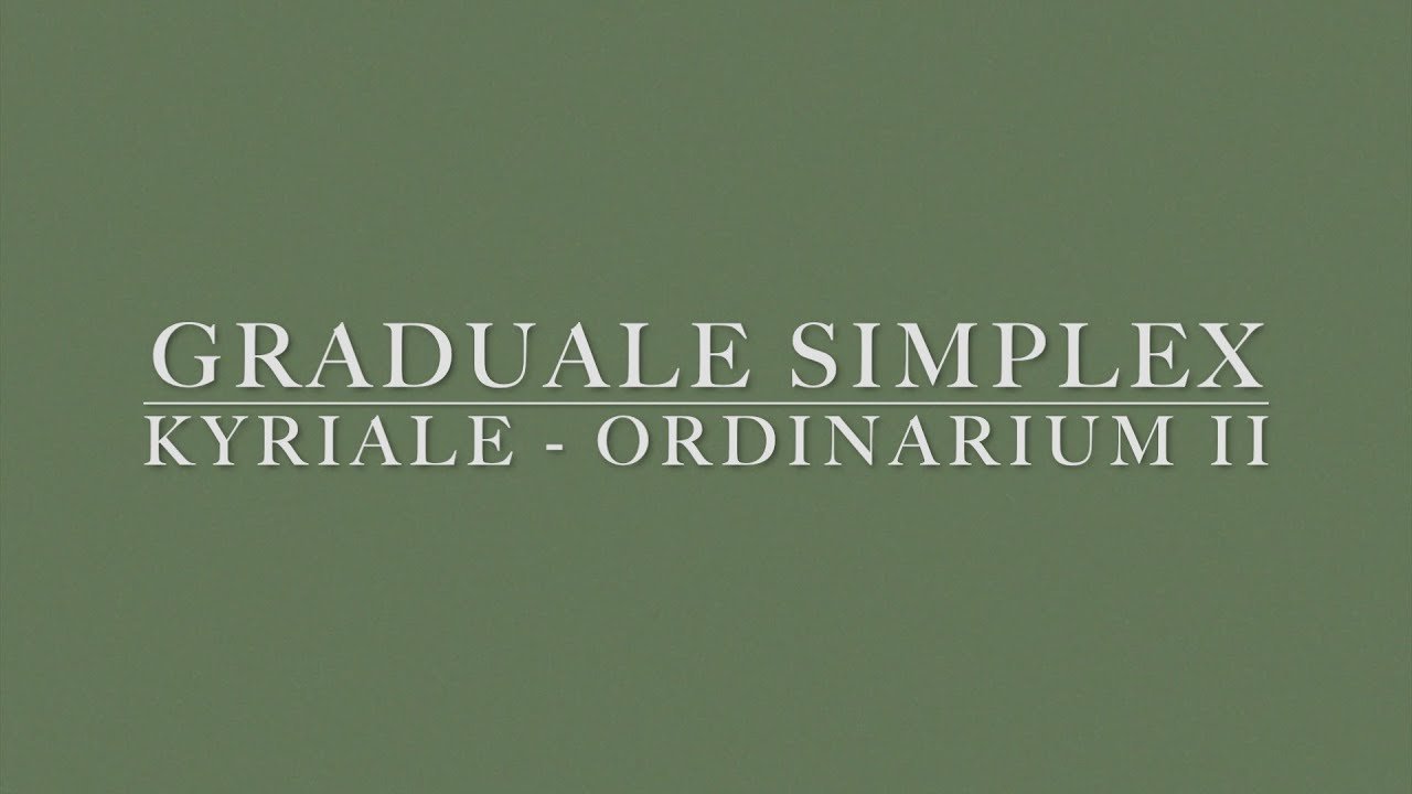 Graduale Simplex - Ordinarium II (Bb)