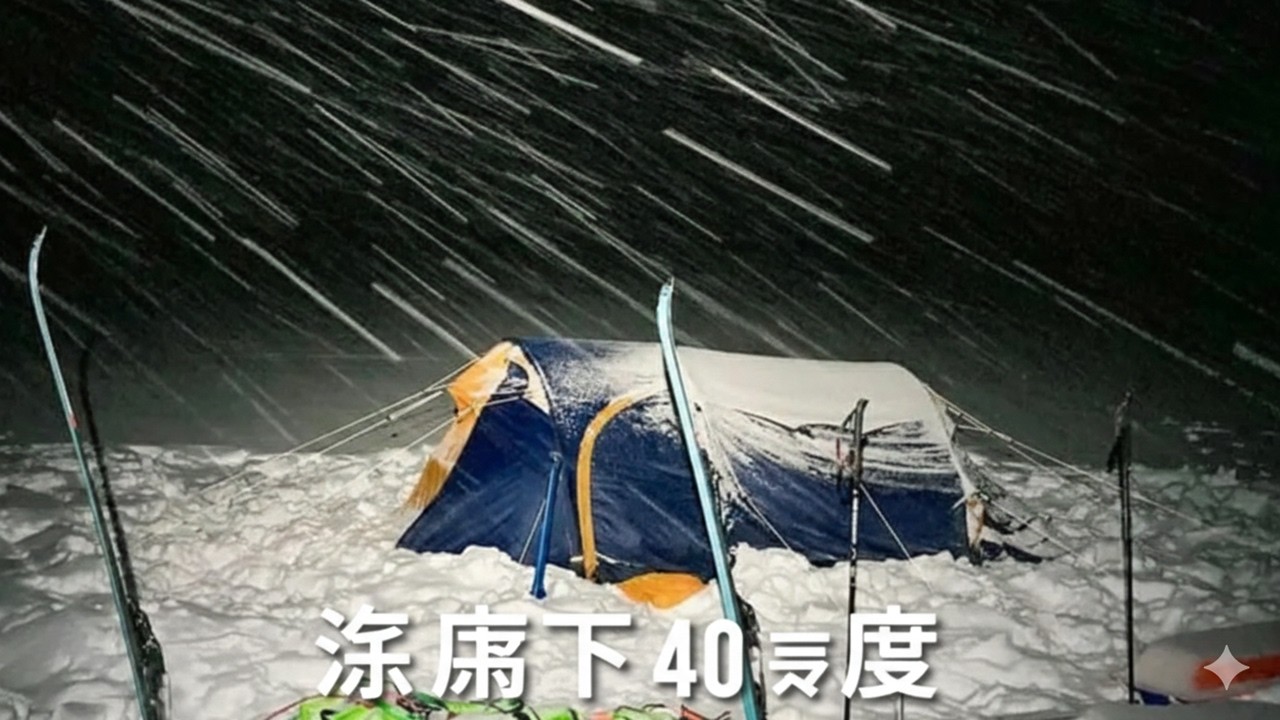 極寒の吹雪キャンプ -40℃のテント泊！地吹雪が襲うホットテントで凍える風に挑む【冬キャンプの真髄】