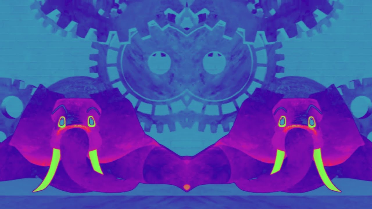 hickory -dickory dock+random color effects||animals inside the clock