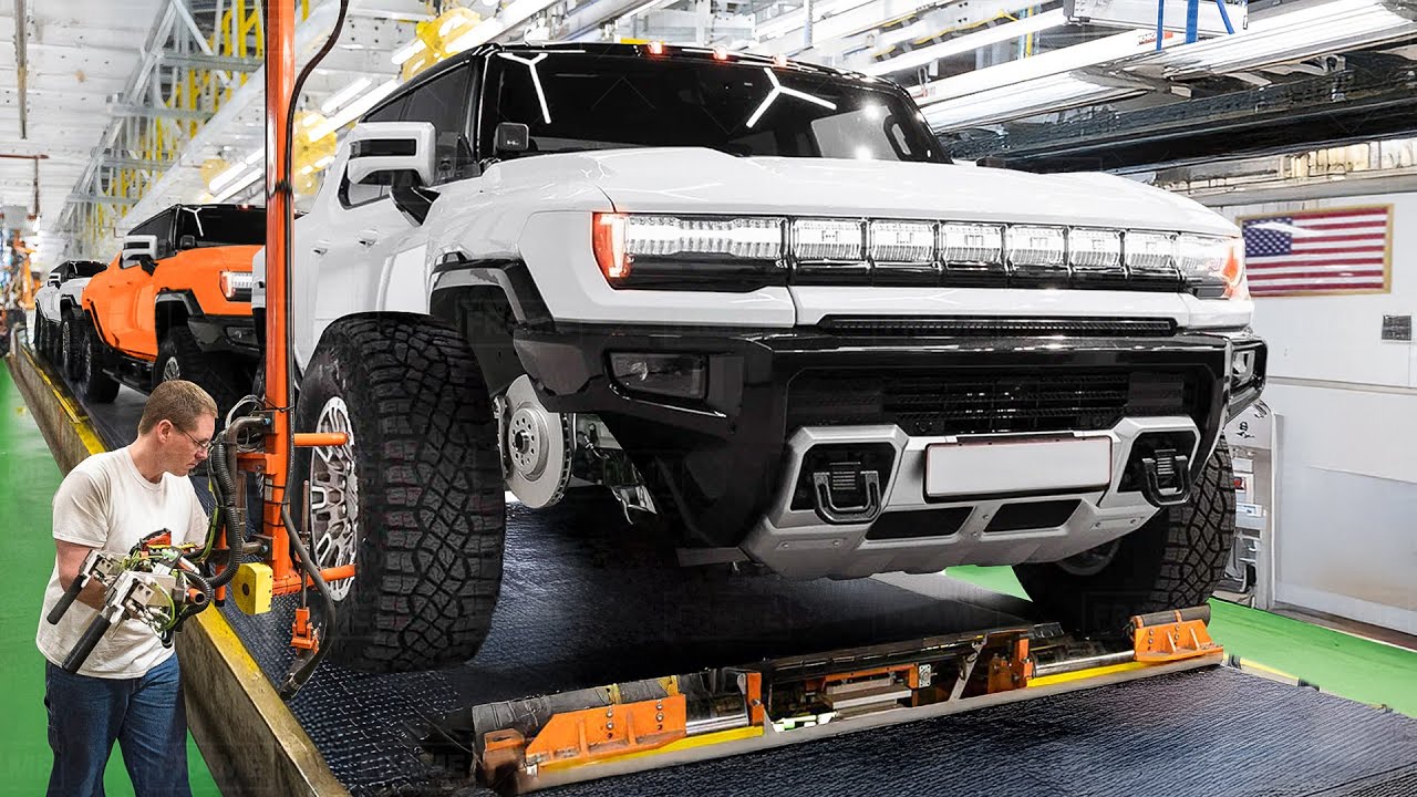 Inside Massive Factory Producing the Brand New Hummer EV From Scratch
