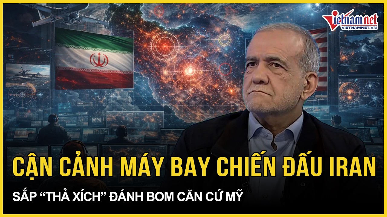 Choáng ngợp cận cảnh máy bay chiến đấu Iran sắp “thả xích” đánh bom căn cứ Mỹ, Israel tuyên bố nóng