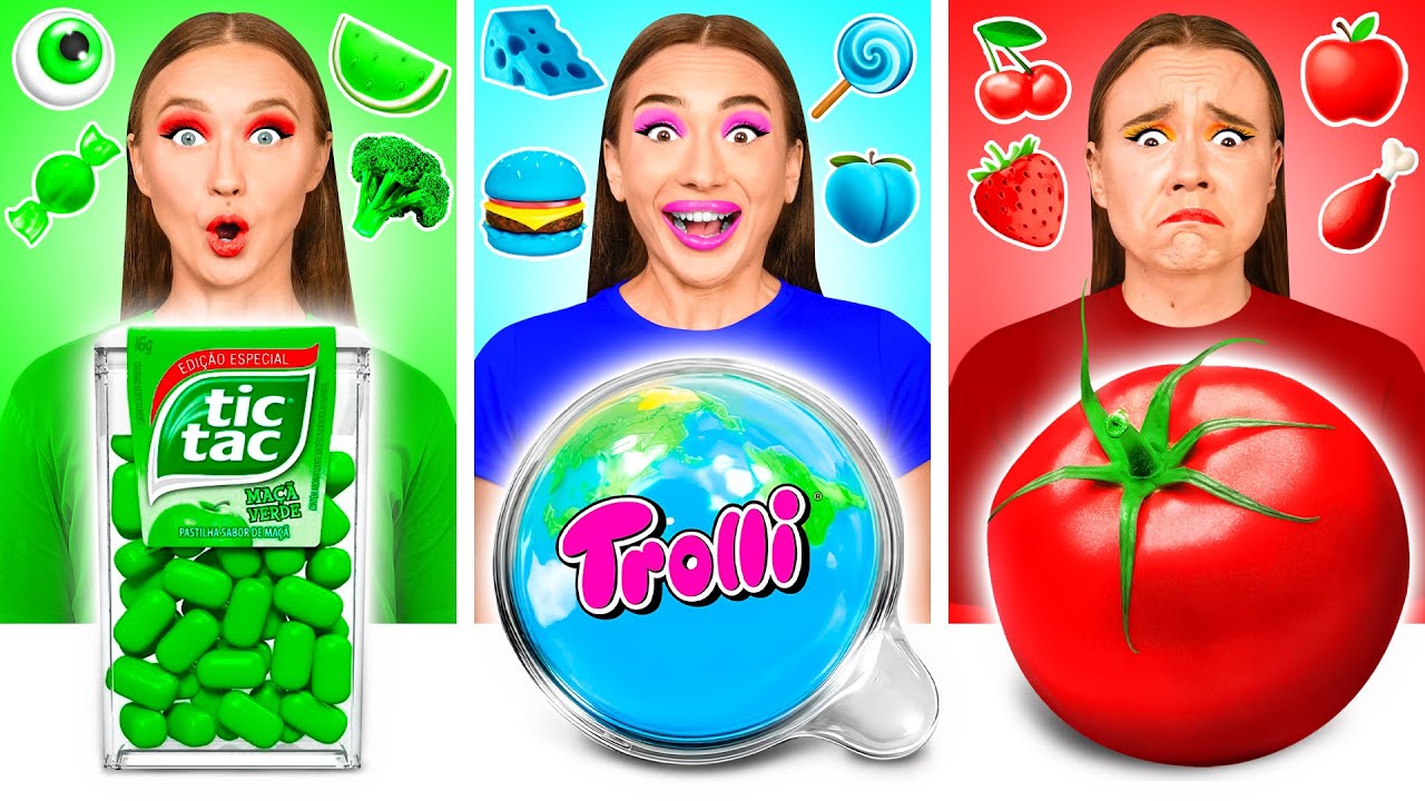 24 Часа Едим Еду Одного Цвета Челлендж