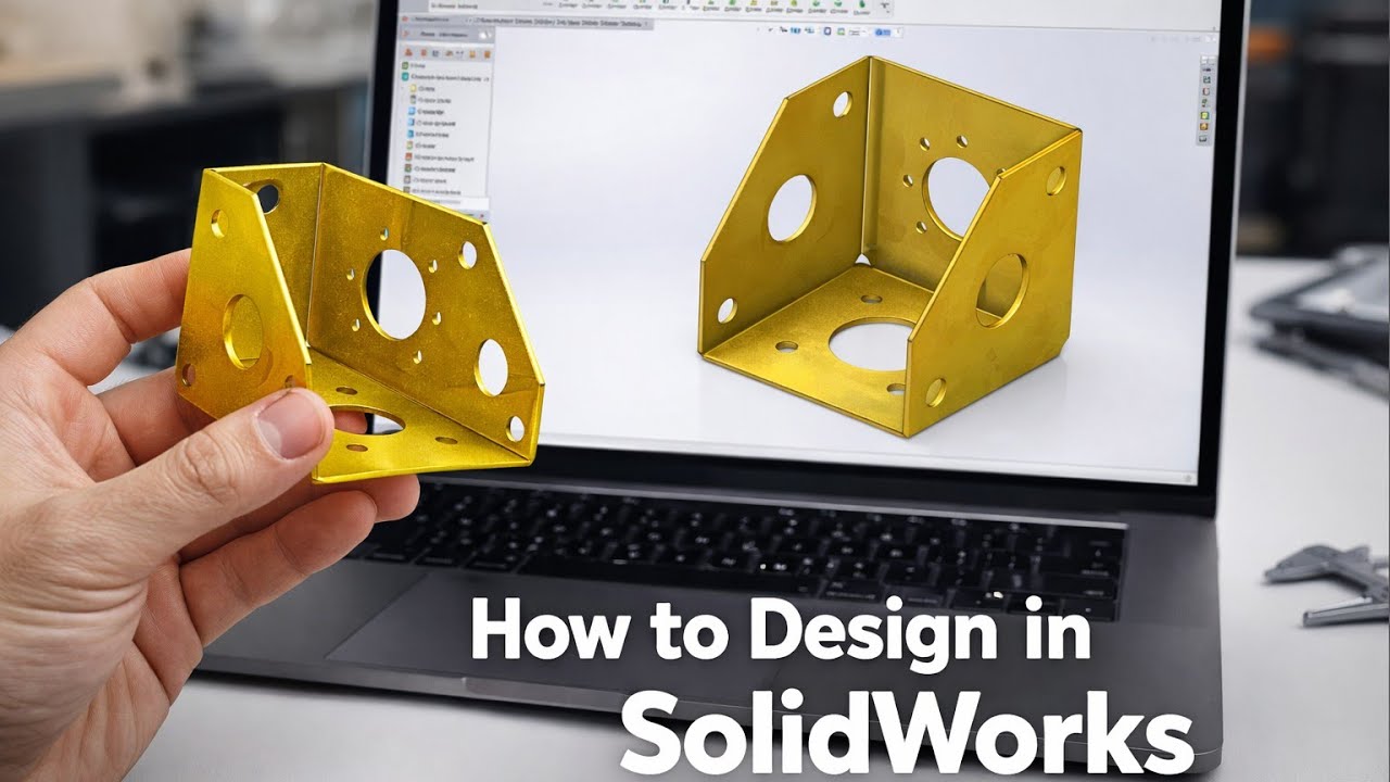 How to Design a Sheet Metal Bracket in Solidworks | Solidworks SheetMetal | Day 4 