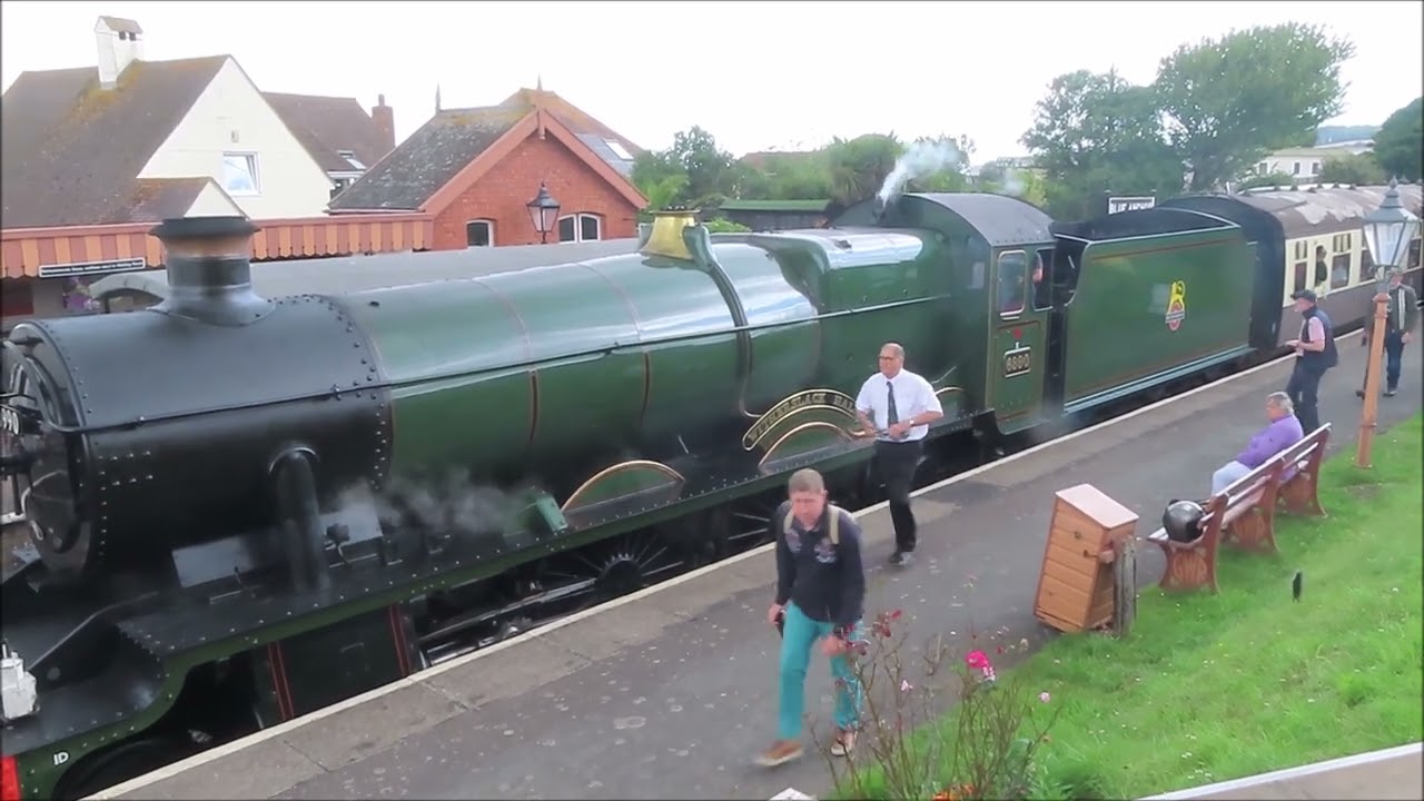 TWO PASSENGER AND ONE FREIGHT TRAIN AT BLUE ANCHOR WSR 27 JULY 2024