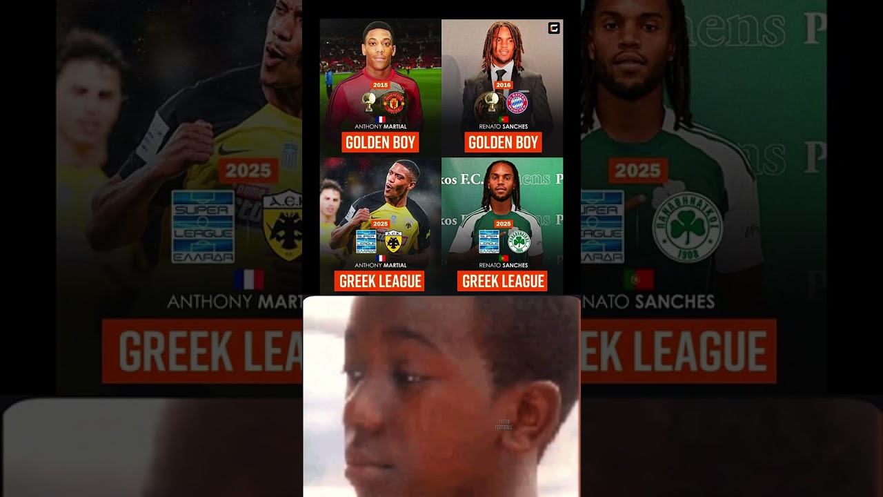 Golden boy winners Anthony Martial and Renato Sanches now plays in the Greek League ⚽️😕