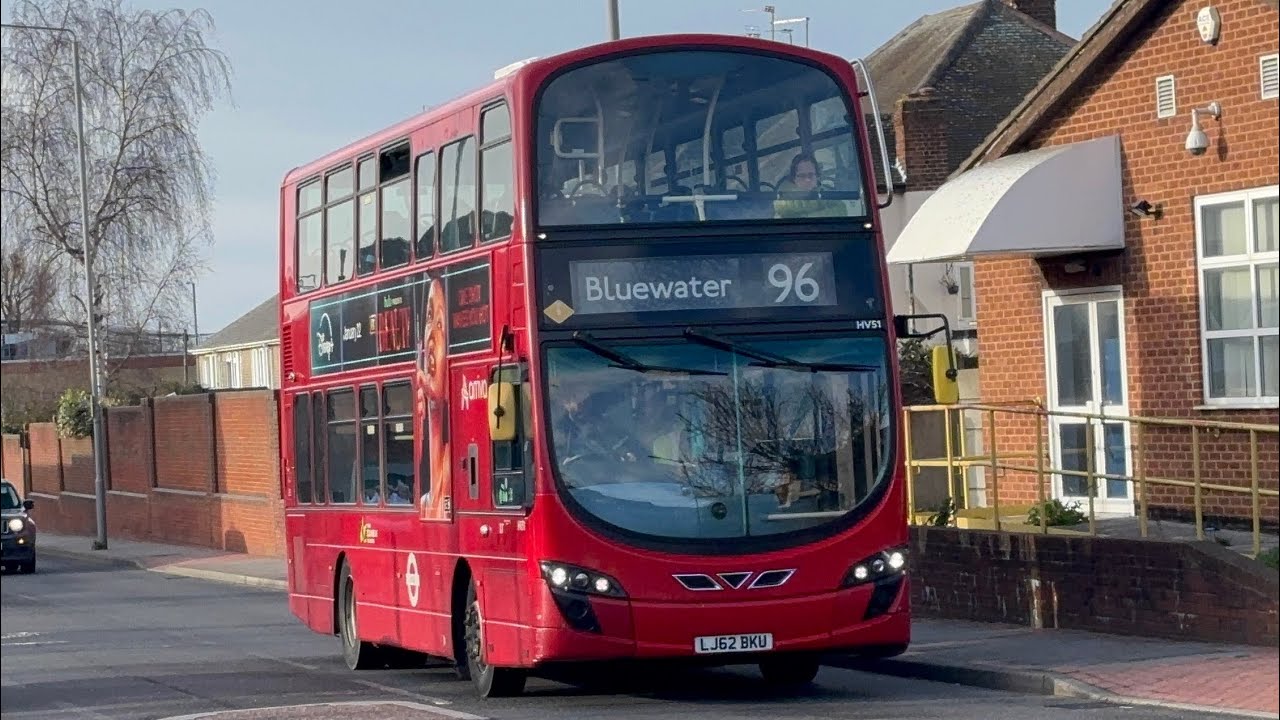 *First Day* Volvo B5LH Wright Eclipse Gemini 2 Arriva London HV51 LJ62BKU Route 96 Bluewater 