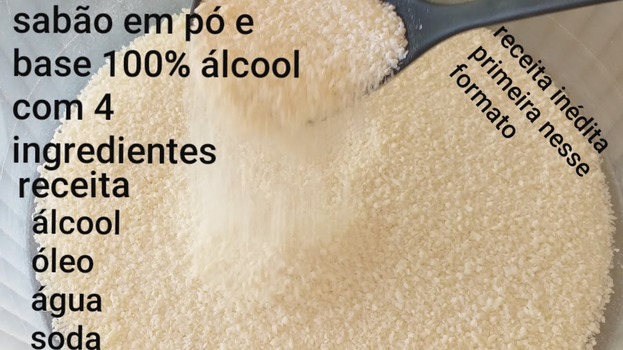 FA&Ccedil;A SAB&Atilde;O EM P&Oacute; E BASE 100% &Aacute;LCOOL COM 4 INGREDIENTES.