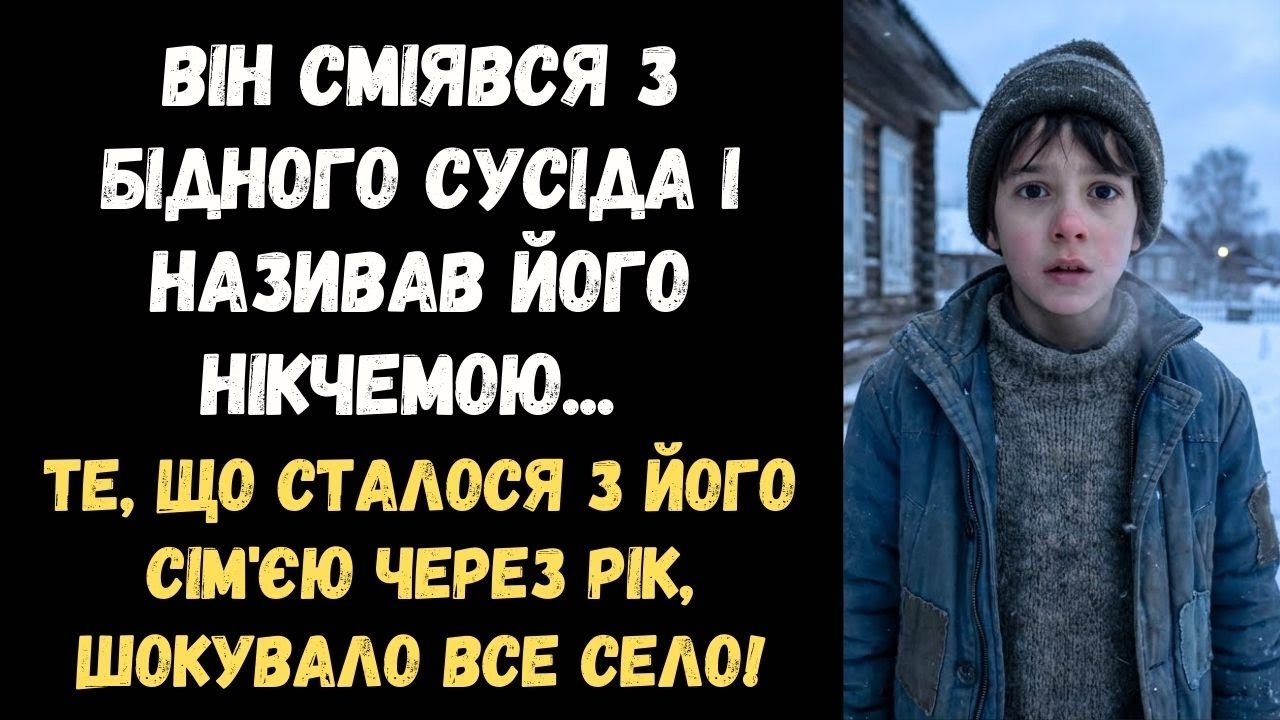 ВІН СМІЯВСЯ З БІДНОГО СУСІДА І НАЗИВАВ ЙОГО НІКЧЕМОЮ... АЛЕ ОДНОГО РАНКУ САМ ПРИЙШОВ ДО НЬОГО!