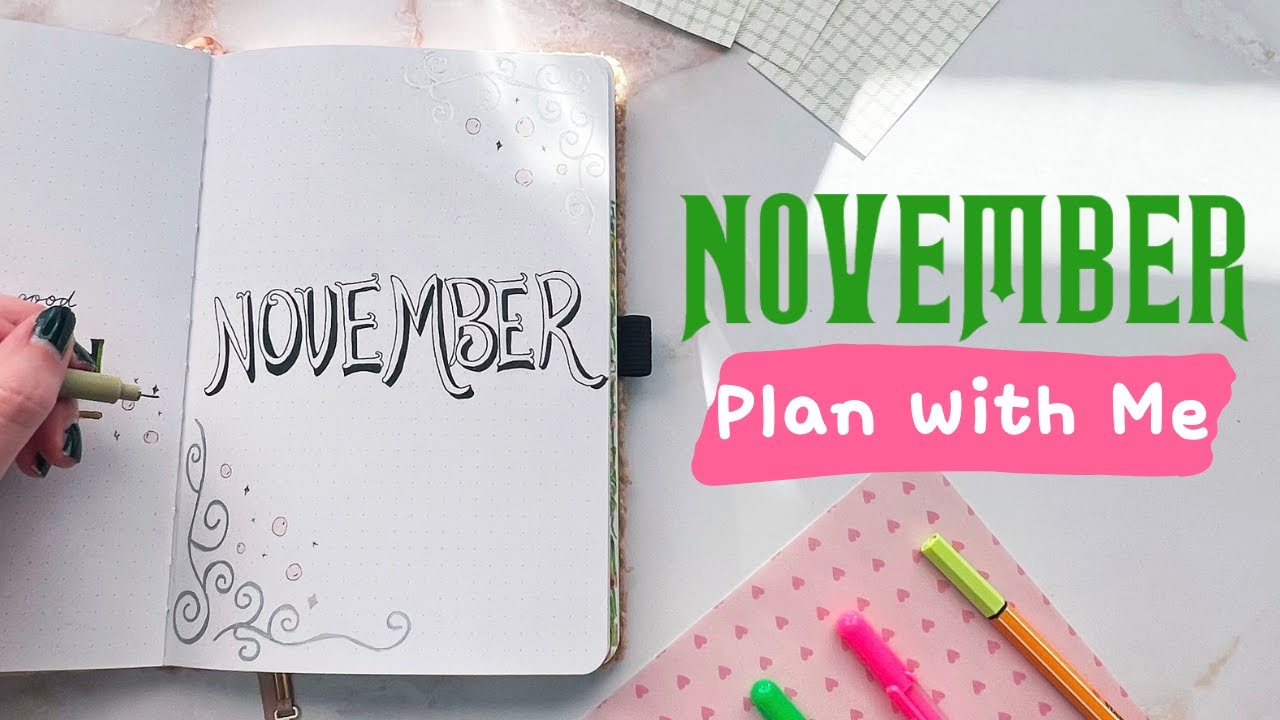 November 2025 Bullet Journal Setup | WICKED theme | Plan With Me + Growing Up Different