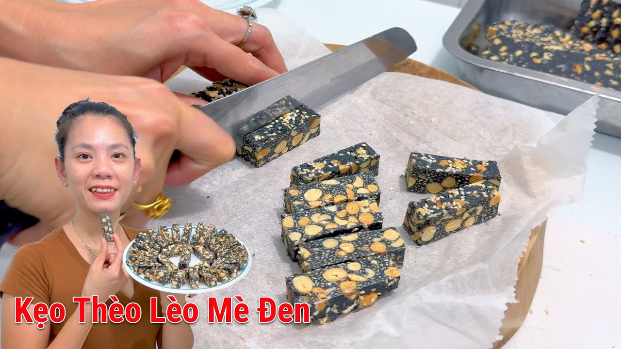 Cách làm kẹo thèo lèo mè đen giòn ngon nhâm nhi ngày tết