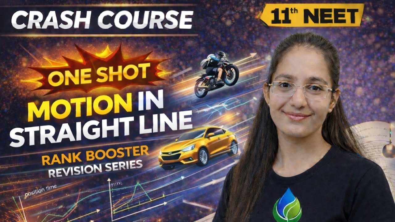 Motion in Straight Line | NEET 2026 | PYQ + Concept | Complete Chapter Physics |By Anu Maam.