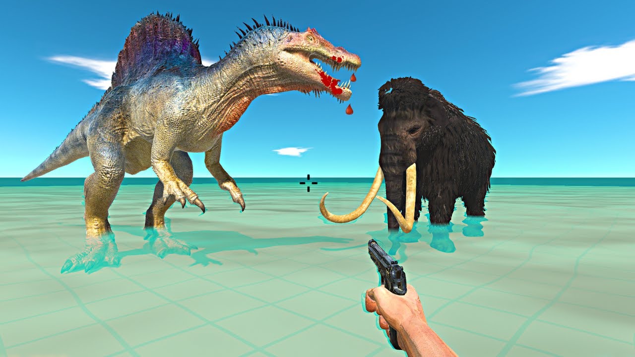 I Find and Hunt Spinosaurus and Woolly Mammoth - Animal Revolt Battle Simulator