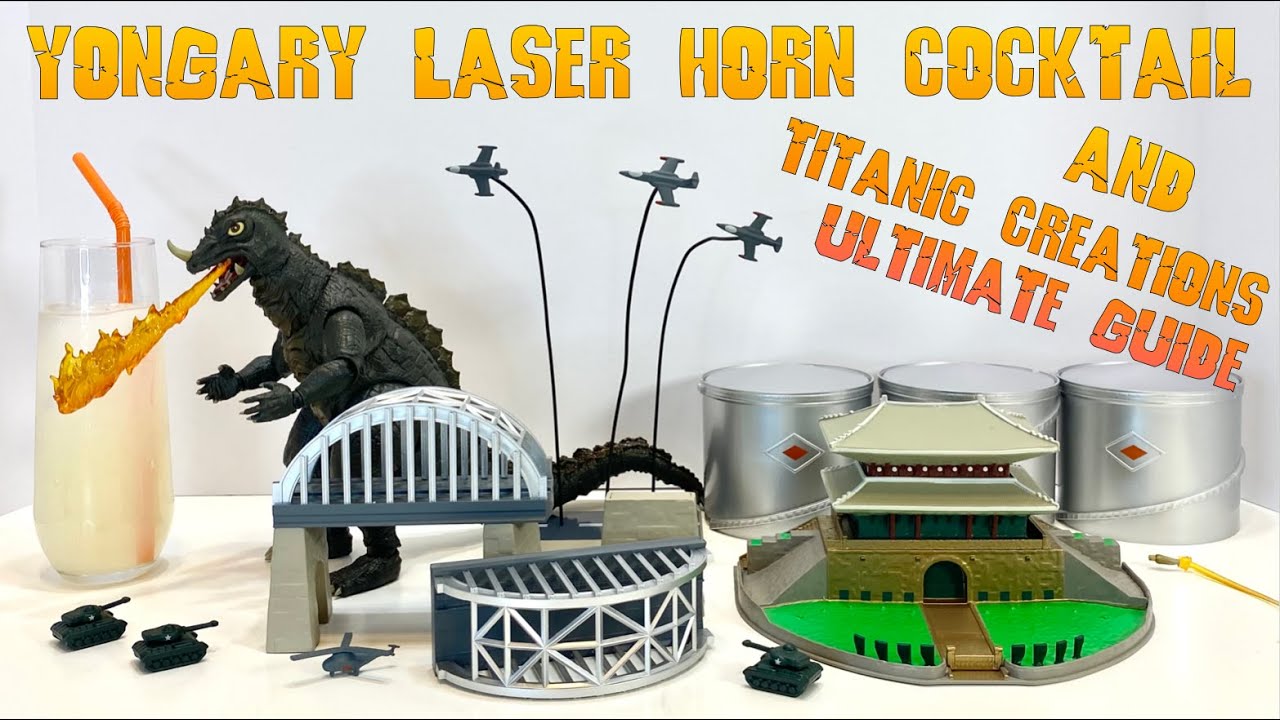 Yongary Laser Horn Cocktail + Titanic Creations Figure Set Review!