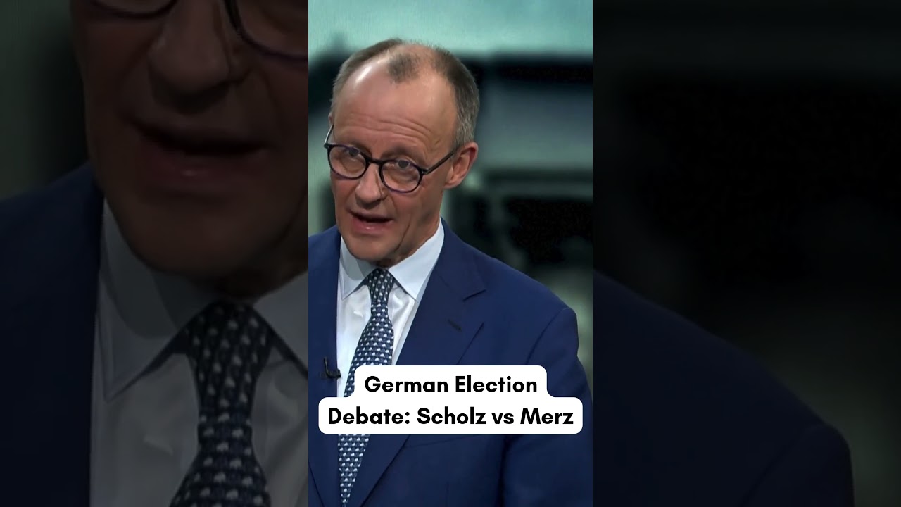 Germany's Scholz & Merz Clash in Final TV Debate Ahead of Elections | AC1G