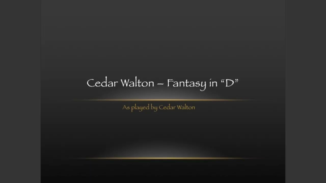Cedar Walton - Fantasy in D (Pit Inn 1974)