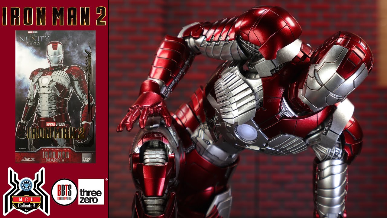 ThreeZero DLX IRON MAN MARK V 5 Marvel Studios Infinity Saga Iron Man 2 MCU Movie Figure Review