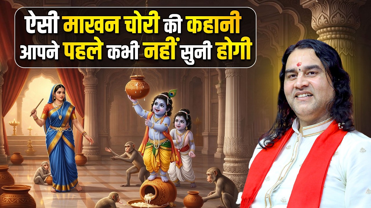ऐसी माखन चोरी की कहानी आपने पहले कभी नहीं सुनी होगी   Shri Devkinandan Thakur Ji