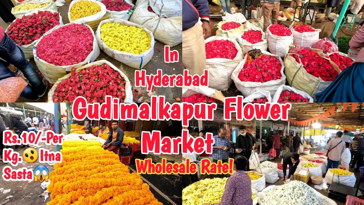 Gudimalkapur Wholesale Flower Market | Largest Wholesale Flower Market In Hyderabad|Traveling 2 day|
