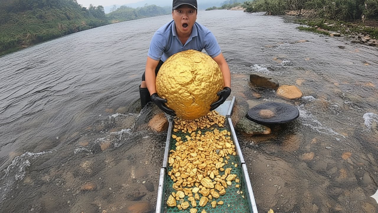 Massive Gold Hidden Under the Riverbed – Shocking Discovery #gold #goldhunting