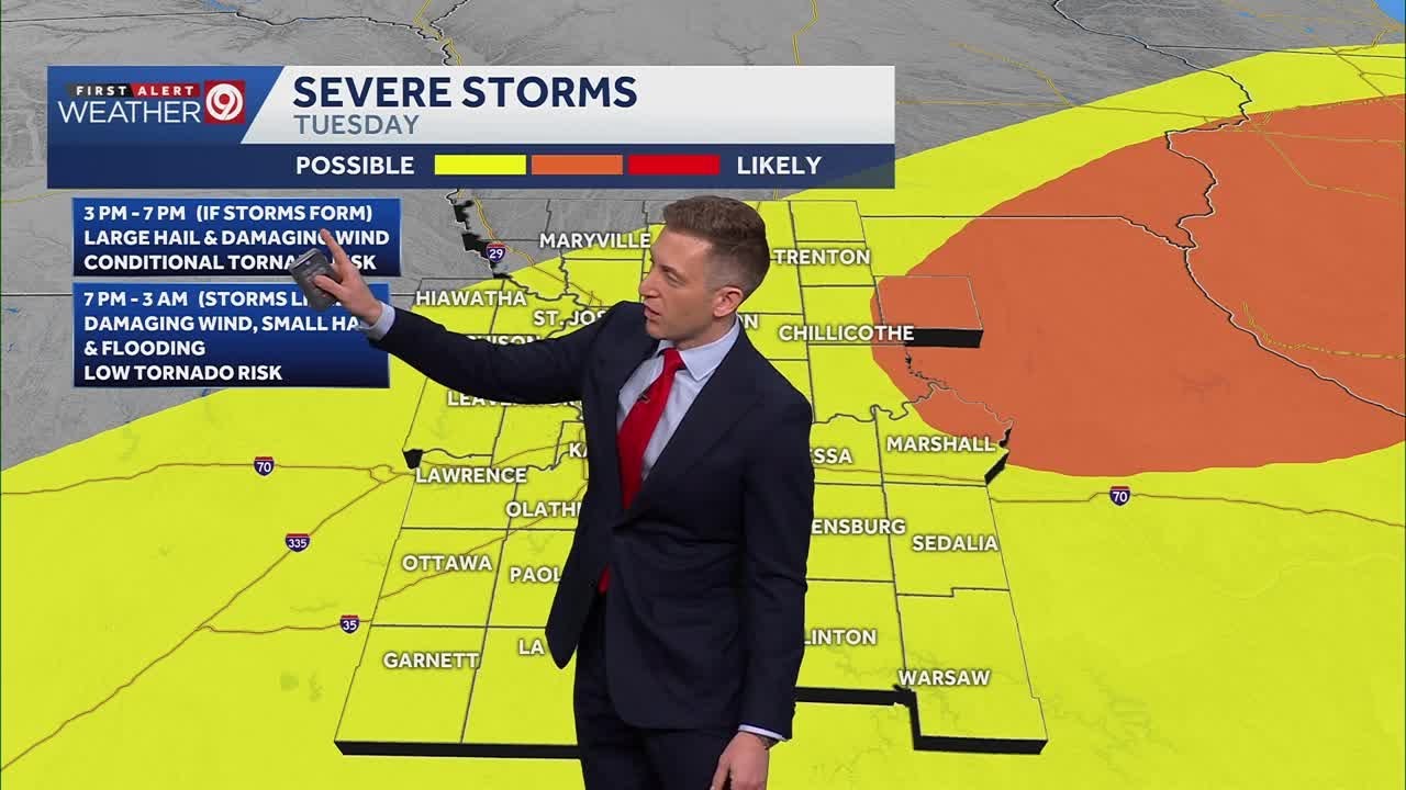 Kansas City: 'Conditional' severe weather threat Tuesday