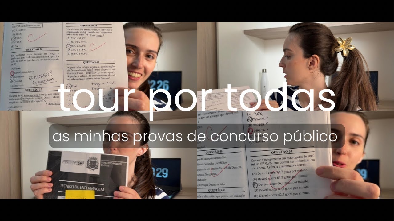 Tour por minhas provas de concurso público | Enfermagem