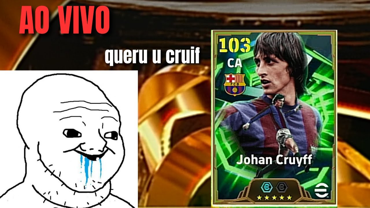 AO VIVO - UM TROUXA ABRINDO PACK NO EFOOTBALL ATACA NOVAMENTE - EM BUSCA DO CRUYFF