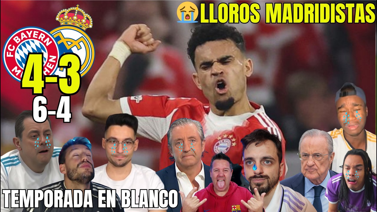 🤡TODOS LOS MEJORES LLOROS MADRIDISTAS AL BAYERN 4 REAL MADRID 3
