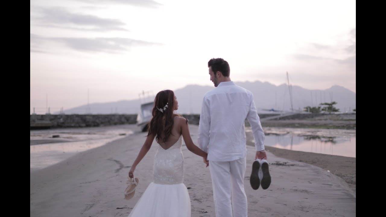 Filipina and French Dream Beach Wedding in the Philippines - SDE - Longdistancerelationship couple
