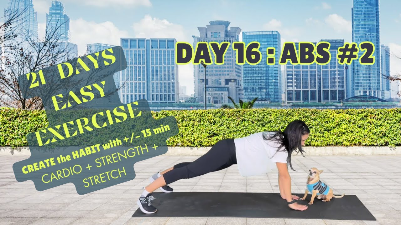 Day 16 of 21 Days of Exercise for Beginners | 13 min routine of At-Home Cardio, Strength and Stretch