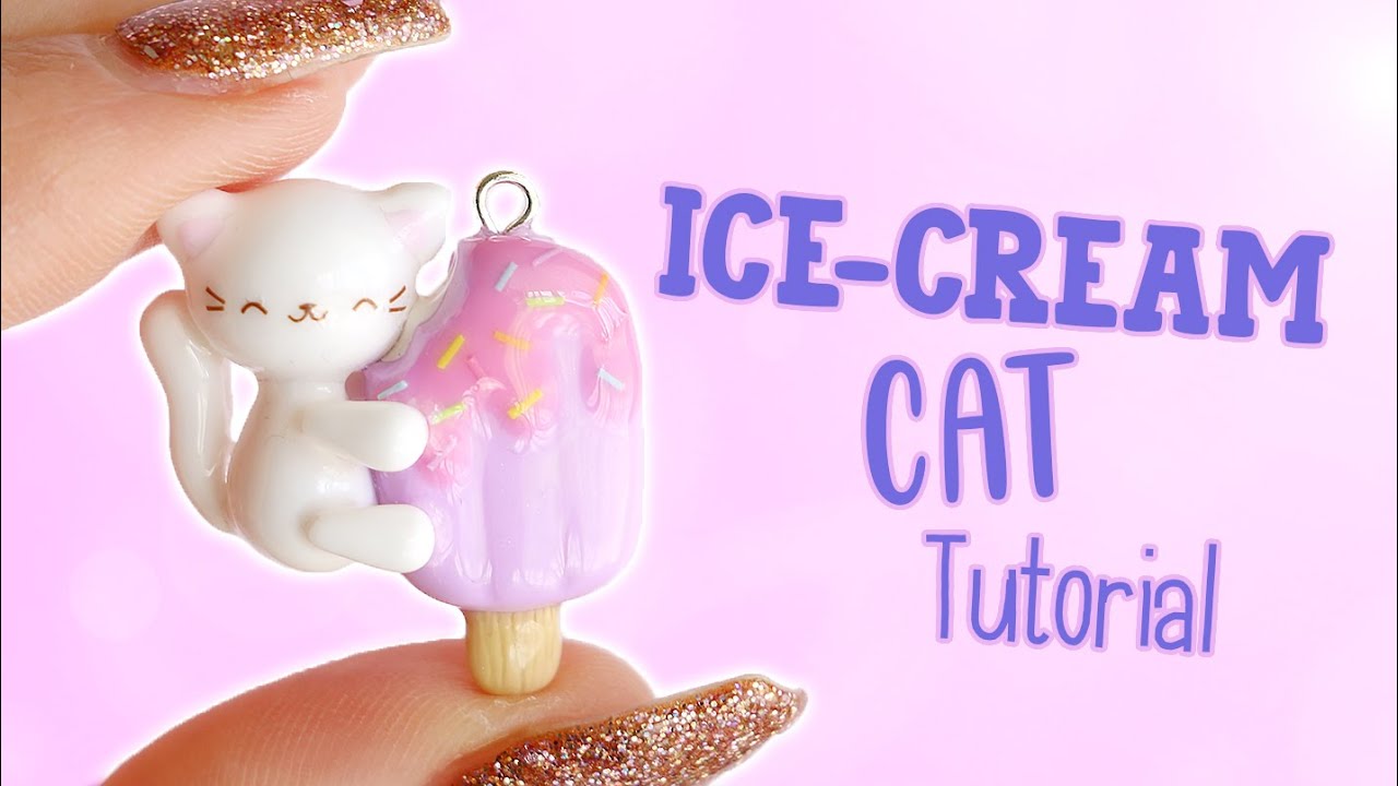 Ice-Cream Popsicle Cat │ Polymer Clay Tutorial